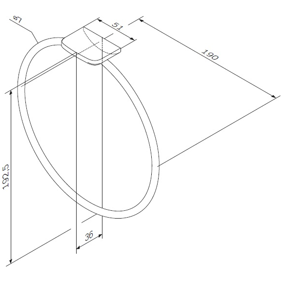Полотенцедержатель кольцо Am.Pm Inspire V2.0 A50A34400, фото 8
