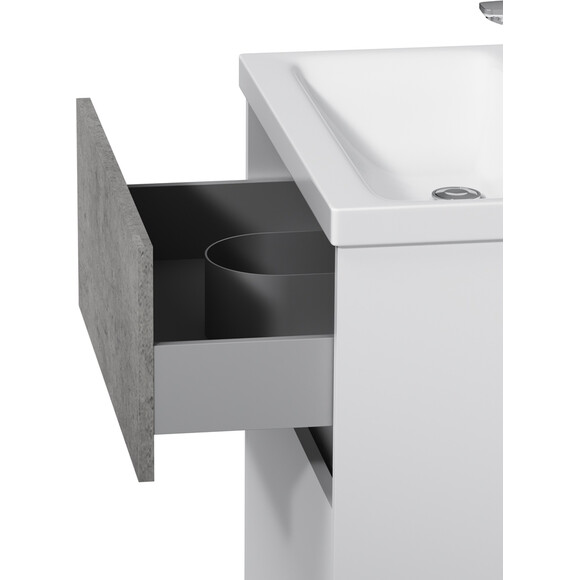 Тумба с раковиной Am.Pm Gem S M91-FSX0602-WC0602BF38 (60 см, белая/серая, напольная), Доступные размеры: 60, Цвет производителя: белый, серый, фото 7