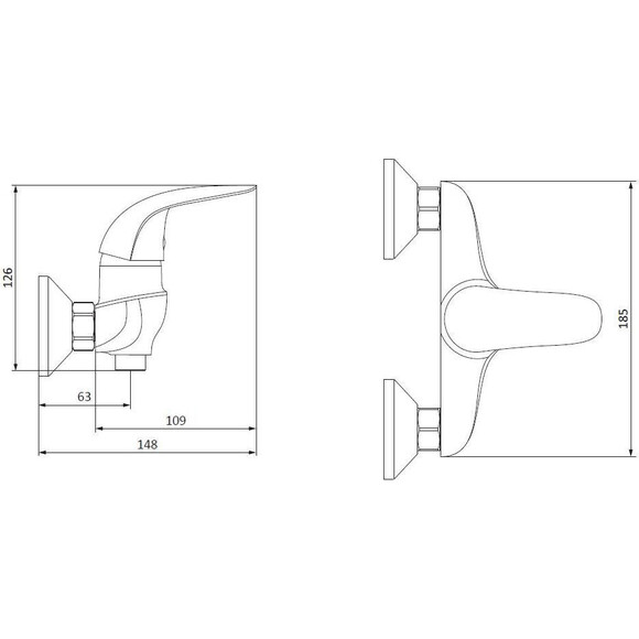 Змішувач для душу Damixa Palace Bit 312000000, фото , изображение 10