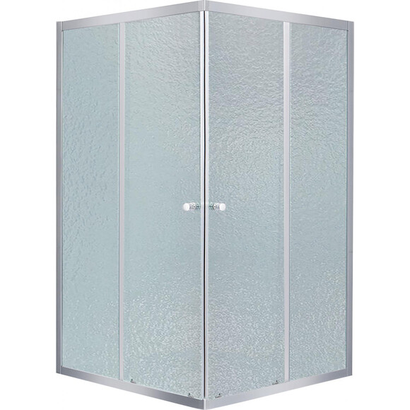 Душевая кабина без поддона 90x90 см Lidz Wawel SC90x90.SAT.LOW.FR (профиль сатин, стекло матовое), фото 