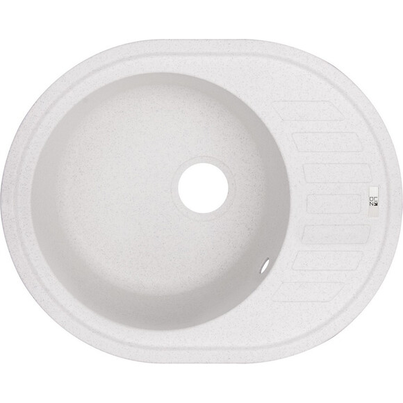 Кухонна мийка Lidz 620x500/200 WHI-01 (LIDZWHI01615500200, штучний камінь, 61x49 см, біла), Колір виробника: білий, фото 