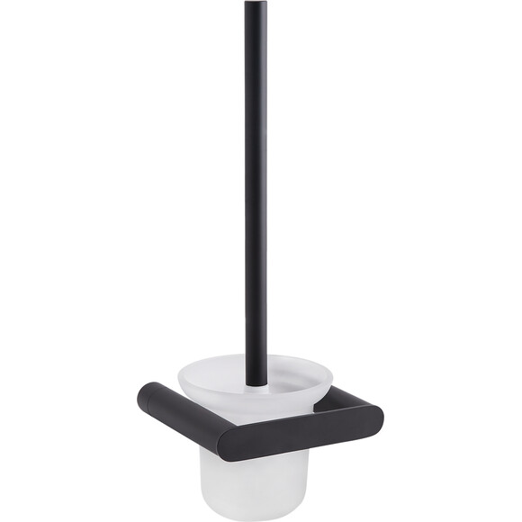Ершик для унитаза настенный Qtap Stetka 3102103B (QTSTK3102103B, белый/черный), фото 