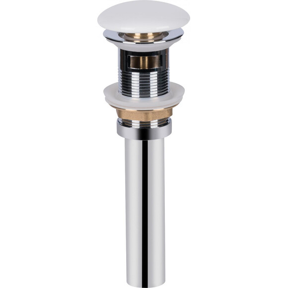 Донний клапан з переливом Qtap PU02O (QT066PU02OW, білий), фото 