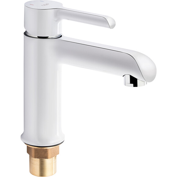 Смеситель для раковины Qtap Grand WCR 001F (QTGRAWCR001F, белый матовый/хром), фото 