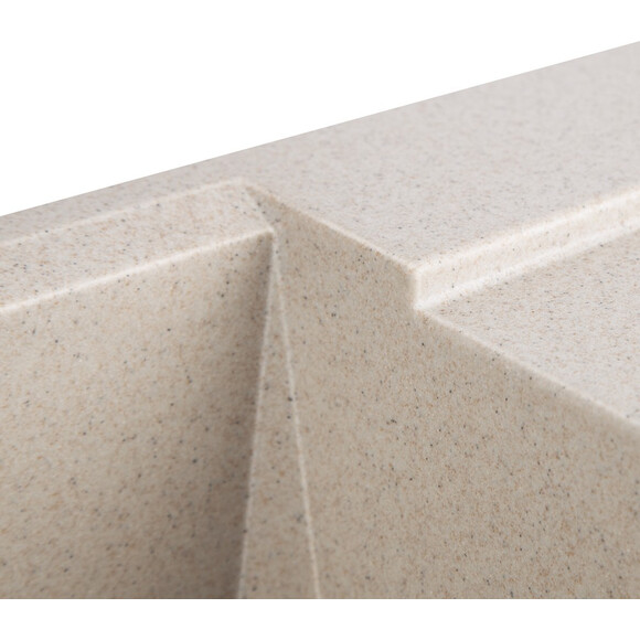 Кухонная мойка Lidz 790x495/230 MAR-07 (LIDZMAR07790495230, искусственный камень, 79x50 см, песочная), Цвет производителя: песочный, фото 5