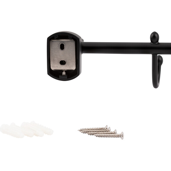 Набір гачків для рушників Qtap Liberty BLM 1154-3 (QTLIBBLM1154-3, чорний), фото , изображение 2