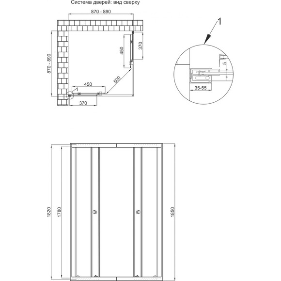 Душевая кабина без поддона 90x90 см Qtap Presto CRM1099SP5 (профиль хром, стекло матовое), фото 11