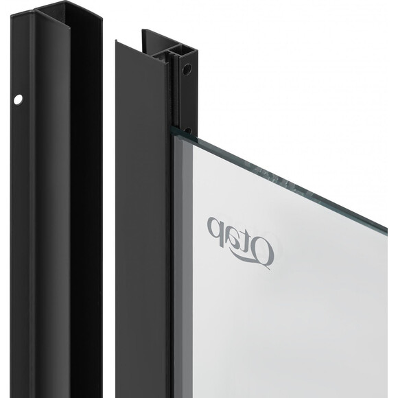 Душевая кабина без поддона 90x90 см Qtap Taurus BLA1099AC6 (профиль черный матовый, стекло прозрачное), фото 2