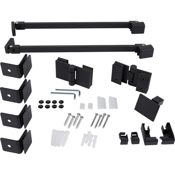 Душевая кабина без поддона 120x80 см Qtap Capricorn BLA10128RC6 (профиль черный матовый, стекло прозрачное), фото 8