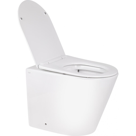 Безобідковий підлоговий унітаз Qtap Swan QT16223178W (з сидінням), фото , изображение 11