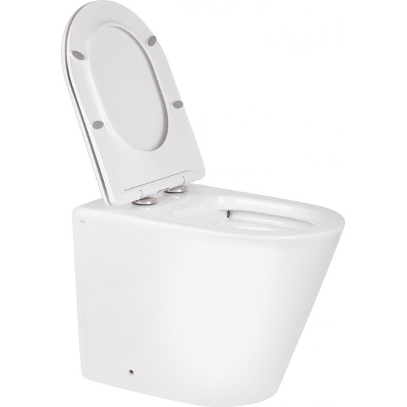 Безобідковий підлоговий унітаз Qtap Swan QT16223178W (з сидінням), фото , изображение 12