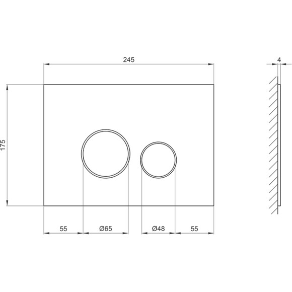 Клавиша смыва для инсталляции Qtap Nest (QT0111V1163GB, черная), фото 5