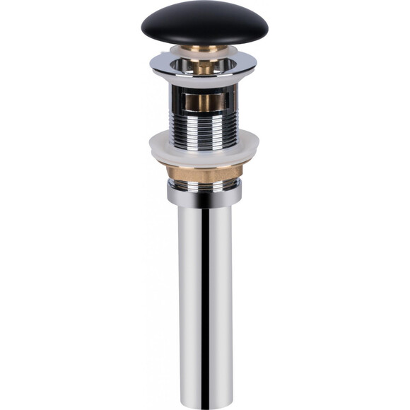 Донный клапан с переливом Qtap PU03O (QT066PU03OMB, черный), фото 2