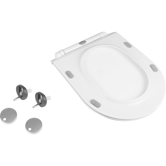 Сидіння для унітазу з мікроліфтом Qtap Presto (QT26991217AW, Slim), фото , изображение 5