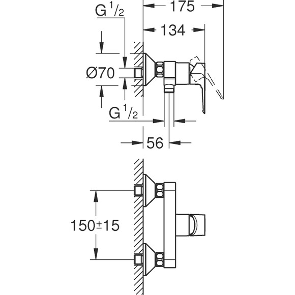 Змішувач для душу Grohe BauLoop New 23634001, фото , изображение 11
