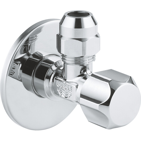 Вентиль кутовий 1/2"x3/8" Grohe 22018000 (з накидною гайкою 10 мм), фото 