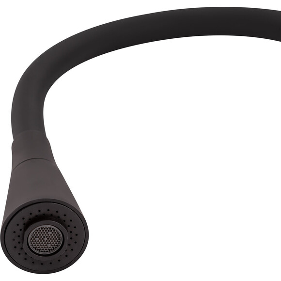 Змішувач для кухні з рефлекторним виливом Qtap Spring CRB 007F-1 (хром/чорний), фото , изображение 4