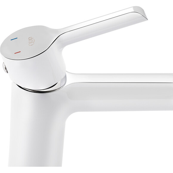 Смеситель для раковины Qtap Grand WCR 001F (QTGRAWCR001F, белый матовый/хром), фото 3