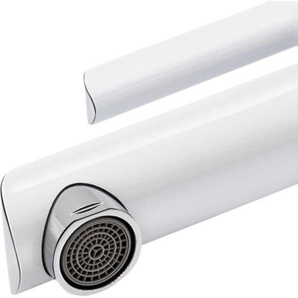 Смеситель для раковины Qtap Grand WCR 001F (QTGRAWCR001F, белый матовый/хром), фото 4