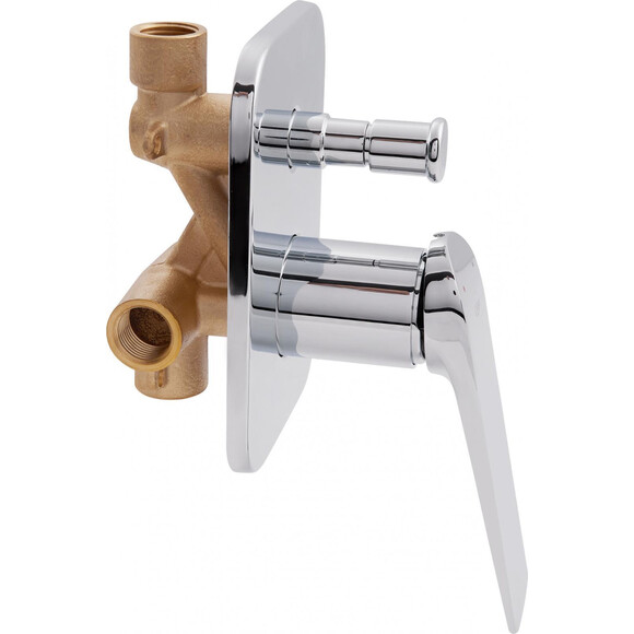 Смеситель скрытого монтажа для душа Qtap Vlasta 6028102NC (QTVLA6028102NC, на два потребителя), фото 2