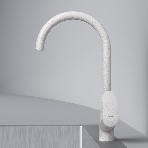 Змішувач для кухні Am.Pm Like F80E07133 (елегантний білий), Колір виробника: білий, фото , изображение 6