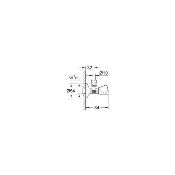 Вентиль угловой 1/2"x3/8" Grohe 22939000 (с накидной гайкой 10 мм), фото 4
