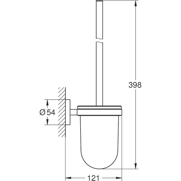 Ёршик для унитаза Grohe Essentials 40374BE1 (полированный никель), фото 2