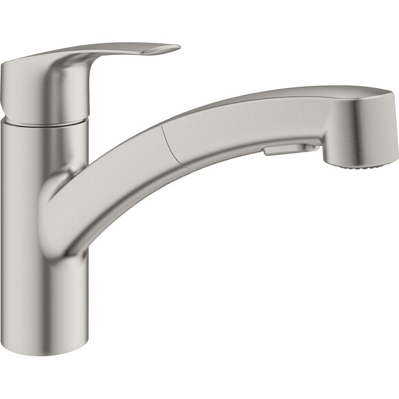 Змішувач для мийки з висувною лійкою Grohe Eurosmart New 30305DC1 (дамаська сталь), фото 