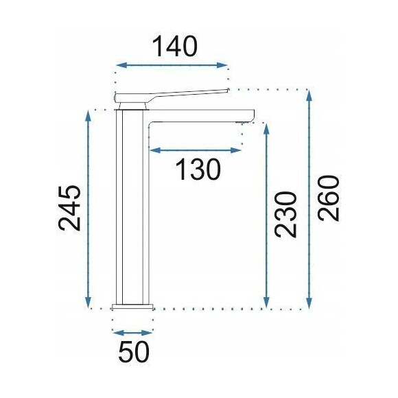 Смеситель для умывальника высокий Rea Creek REA-B8404 (черный матовый), фото 5