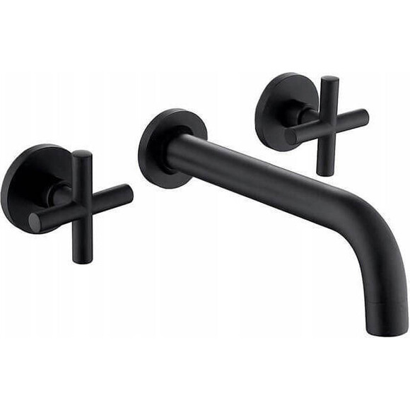 Смеситель скрытого монтажа для умывальника Rea Exit Black Matt REA-B8000 (черный матовый, внутренняя часть в комплекте), фото 