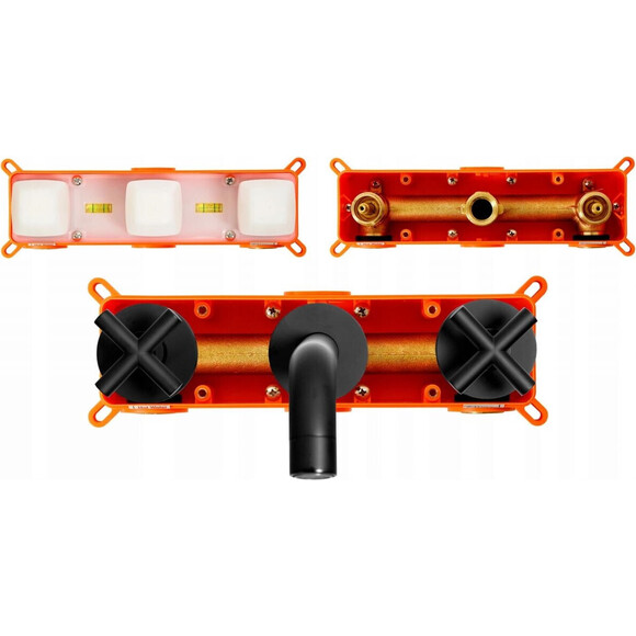 Смеситель скрытого монтажа для умывальника Rea Exit Black Matt REA-B8000 (черный матовый, внутренняя часть в комплекте), фото 5