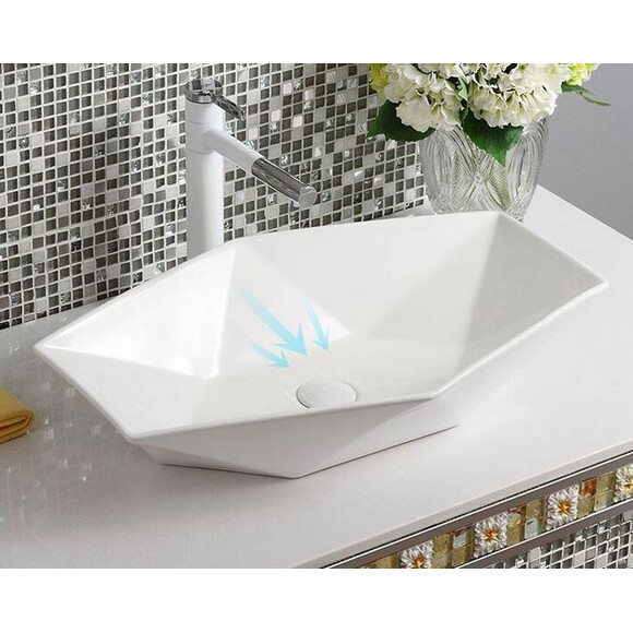 Раковина Rea Vegas White REA-U6643 (57x37 см, чаша), фото , изображение 7