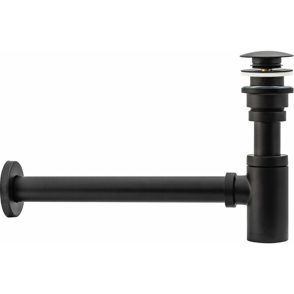 Сифон для раковины с донным клапаном Rea REA-A5215 (Clik-Clak, черный), фото 2