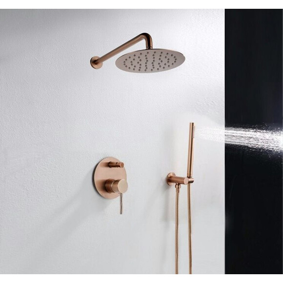 Душова система прихованого монтажу Rea Lungo Rose Gold+Box REA-P4111 (рожеве золото), Колір виробника: рожеве золото, фото , изображение 8