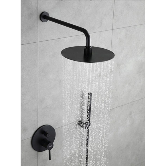 Душевая система скрытого монтажа Rea Lungo Black+Box REA-P4100 (черная матовая), Цвет производителя: черный матовый, фото 2