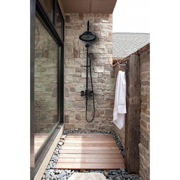 Душова система Rea Retro Old Black REA-P2366 (чорна), фото , изображение 3