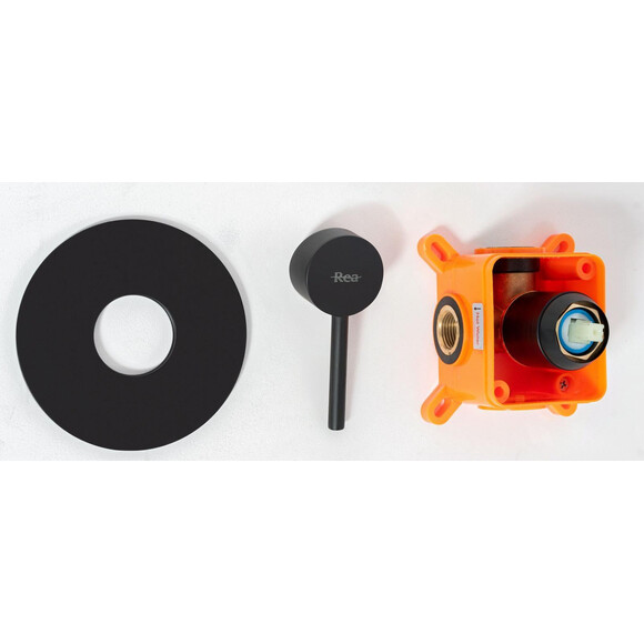 Душова система прихованого монтажу Rea Lugano Black+Box REA-P9301 (чорна), фото , изображение 2