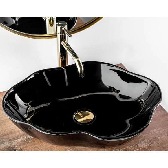 Раковина Rea Pearl Black REA-U0858 (51.5x37.5 см, черная, чаша), фото 3