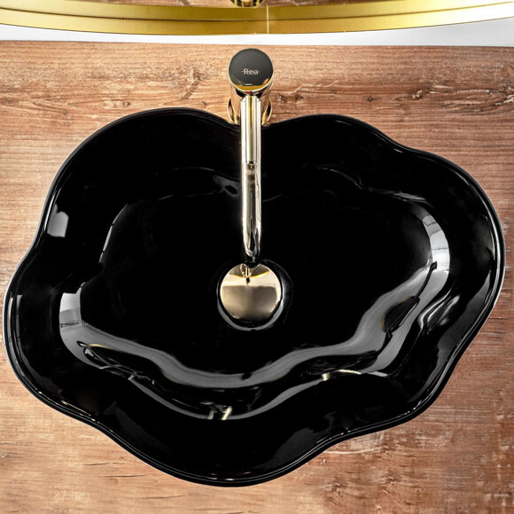 Раковина Rea Pearl Black REA-U0858 (51.5x37.5 см, черная, чаша), фото 4