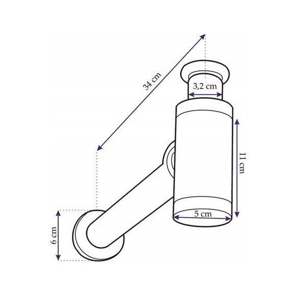 Сифон для раковины с донным клапаном Rea REA-A8586 (Clik-Clak, золотой матовый), фото 3