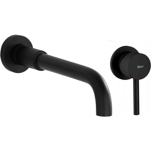 Змішувач прихованого монтажу Rea Lungo Long Black Matt REA-B0371 (чорний матовий, довгий, внутрішня частина в комплекті), Колір виробника: чорний матовий, фото 
