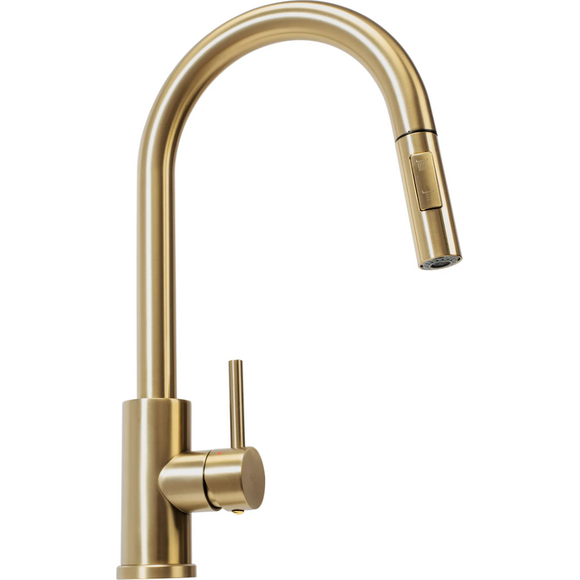 Смеситель для кухни Rea Fresh Brush Gold REA-B9148 (золотой, с выдвижной лейкой), фото 2