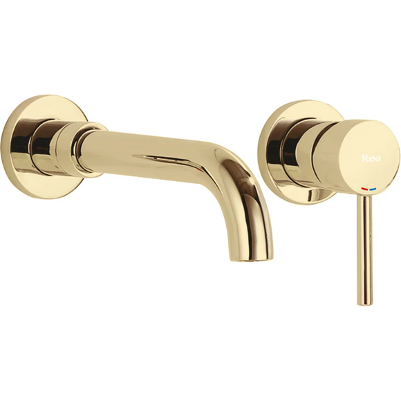 Змішувач прихованого монтажу для умивальника Rea Lungo Long Gold REA-B0370 (золото, довгий, внутрішня частина в комплекті), Колір виробника: золото, фото 