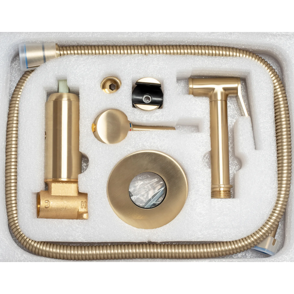 Гигиенический душ со смесителем Rea Loop REA-B6311 (золотой матовый), Цвет производителя: брашированное золото (матовое), фото 6