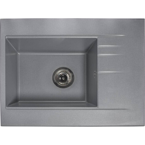 Miraggio Bodrum 0000008 Мойка для кухни врезная прямоугольная 64x50 см, серый, Доступные размеры: 65 x 50, Цвет производителя: серый, фото 