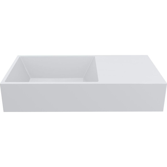 Умывальник Miraggio Copper 500 Miramarble 0001052 (50x22 см, с крылом), Доступные размеры: 50 x 22, Цвет производителя: белый глянец, Технология производства: Miramarble, фото 6
