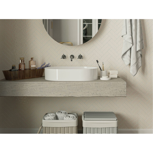 Раковина Miraggio Kira Miramarble 00001005 (60x40 см), Цвет производителя: белый глянец, Технология производства: Miramarble, фото 3