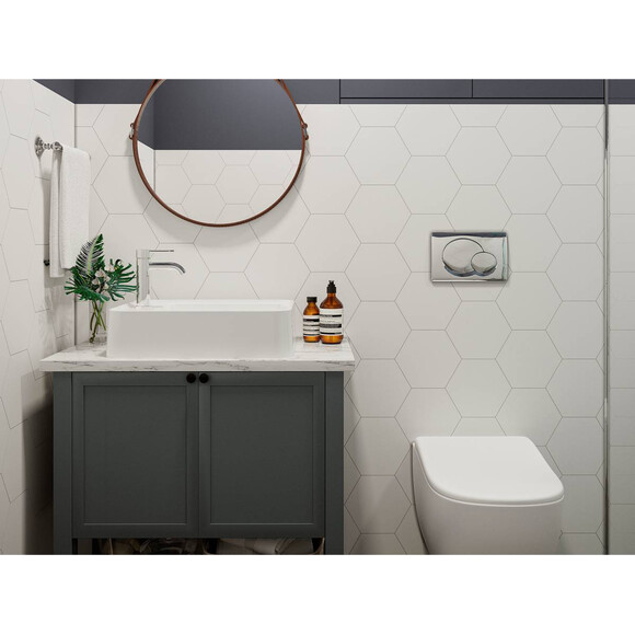 Умывальник Miraggio Marrakesh 380 Miramarble 0000934 (38x51.9 см), Доступные размеры: 51 x 38, Цвет производителя: белый глянец, Технология производства: Miramarble, фото 3
