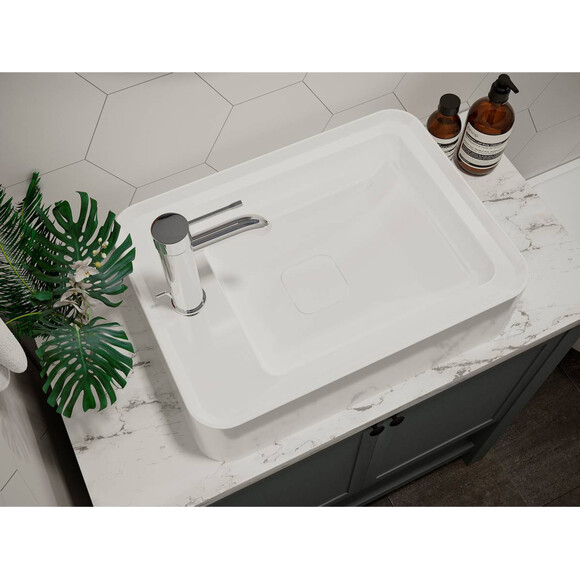 Умывальник Miraggio Marrakesh 380 Miramarble 0000934 (38x51.9 см), Доступные размеры: 51 x 38, Цвет производителя: белый глянец, Технология производства: Miramarble, фото 2