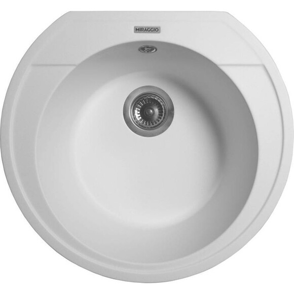 Miraggio Tuluza 0000050 Мийка для кухні врізна кругла 52x48 см, білий, Колір виробника: білий, фото 